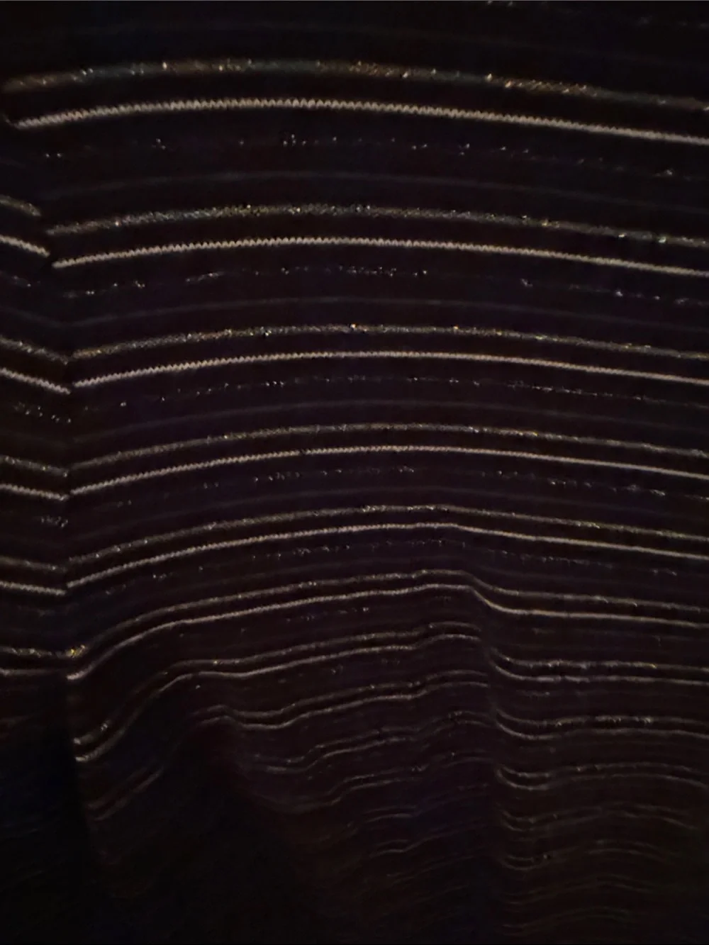 J. Crew Men's Black Turtleneck with Subtle Silver Stripes